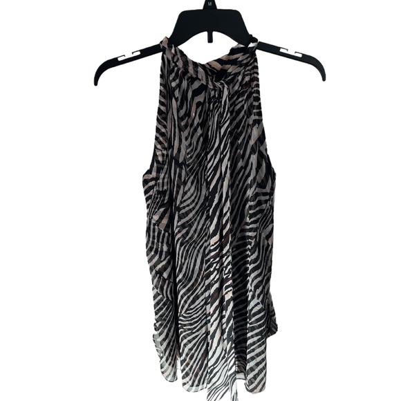 WHBM Zebra Print Sleeveless Blouse - Picture 1 of 8